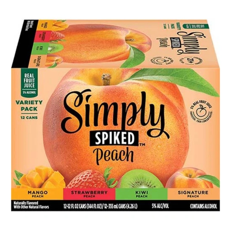 Simply Spiked Peach Variety 12pk Can 12oz