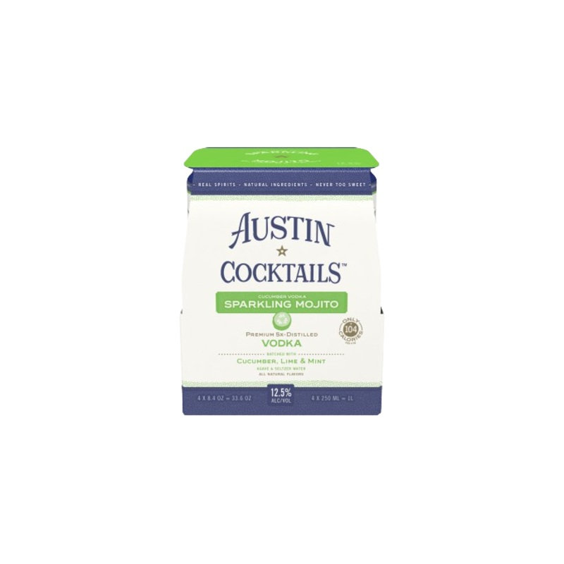 Austin Sparkling Cucumber Mojito 8.4oz 4-Pack Can