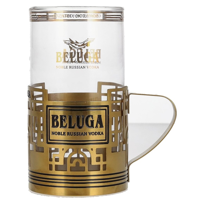 Beluga Noble Russian Vodka EXPORT Highball glass in a glass holder [box, 6 pcs]