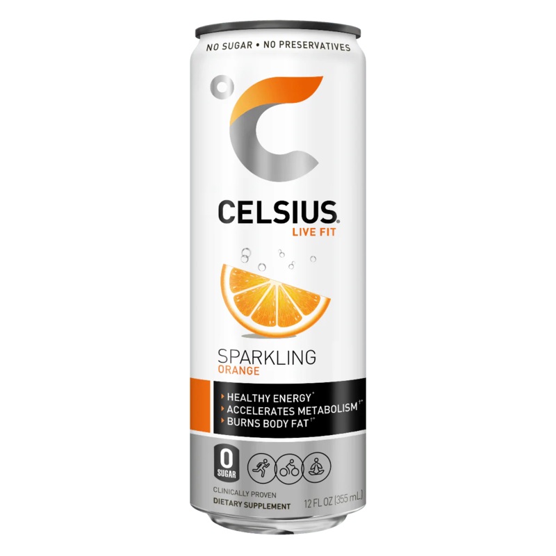 Celsius Sparkling Orange 12oz Can