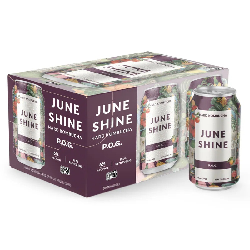 June Shine P.O.G Hard Khombucha 12oz 4 Pack Cans