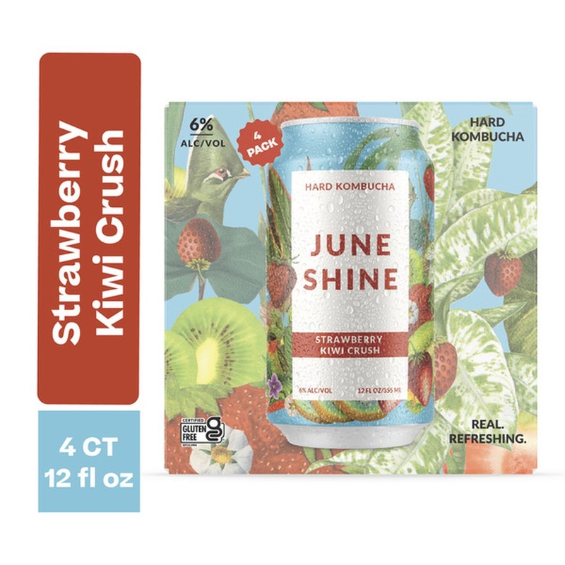 June Shine Strawberry Kiwi 12oz 4 Pack Cans