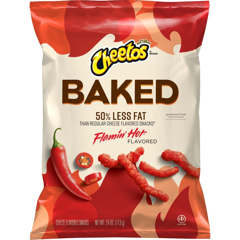 Cheetos Baked Flamin' Hot Cheese Flavored Snacks 77.9g