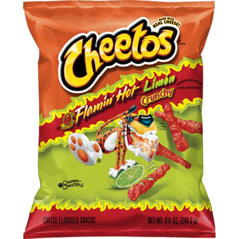 Cheetos Crunchy Flamin' Hot Limon Flavored Snacks 240.9g