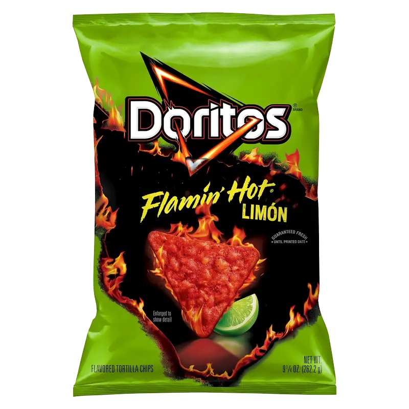 Doritos Flaimin' Hot Limon Tortilla Chips 77.9g