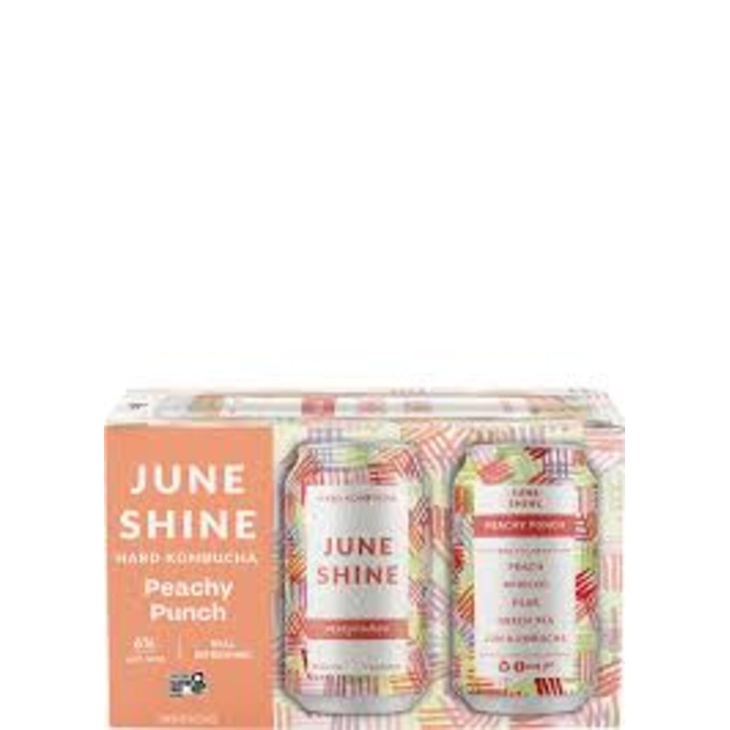 June Shine Hard Kombucha Peachy Punch 12oz 6Pack Can