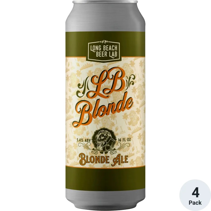 Long Beach Beer Lab Blonde Ale 16oz 4 Pack Can