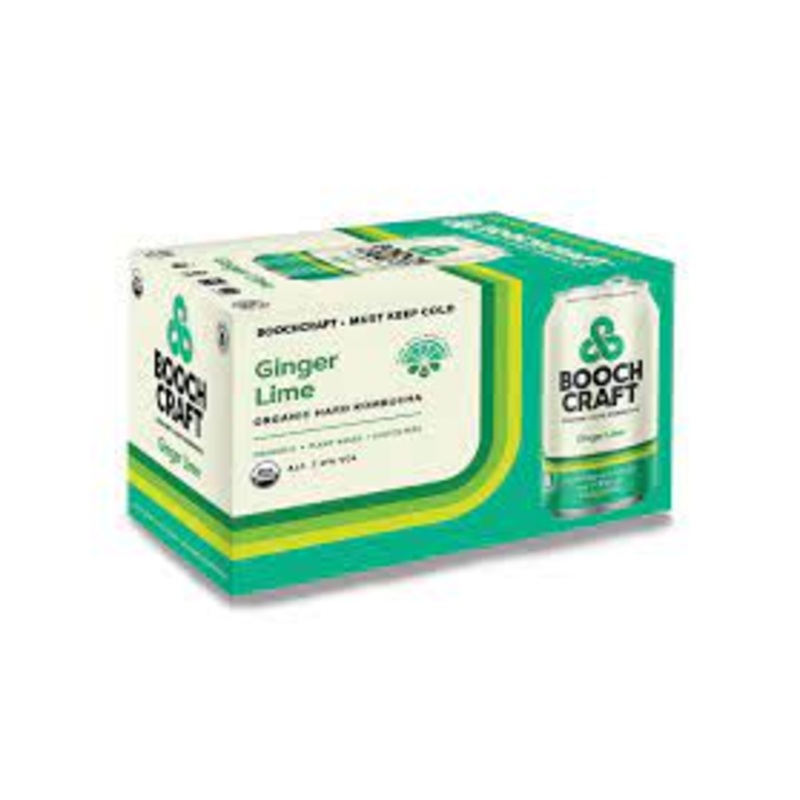 Booch Craft Ginger Lime 12oz 6 Pack Can