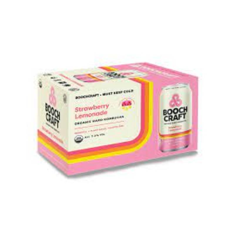 Booch Craft Strawberry Lemonade 12oz 6 Pack Can