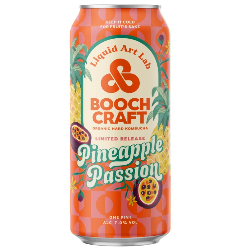 BoochCraft Pineapple Passion Hard Kombucha 16oz
