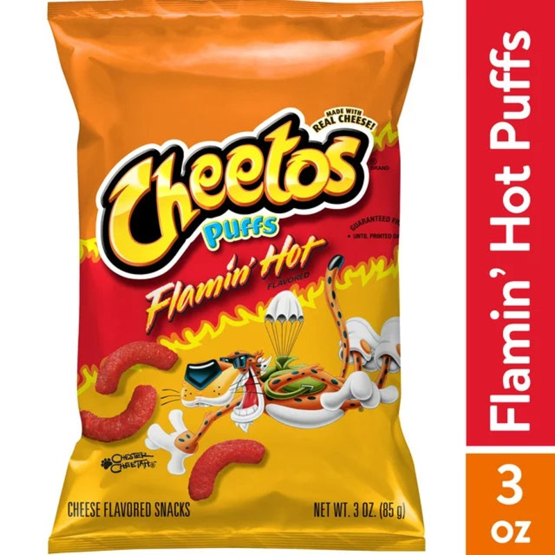 Cheetos Puffs Flamin' Hot Cheese Flavored Snacks 85g