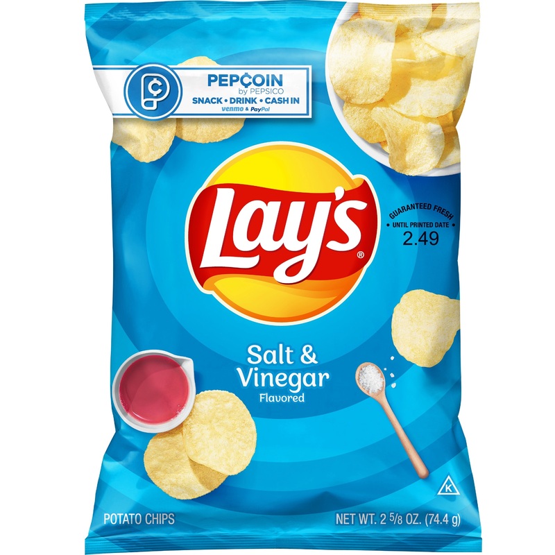 Lay's Salt & Vinegar Flavored Potato Chips 74.4g