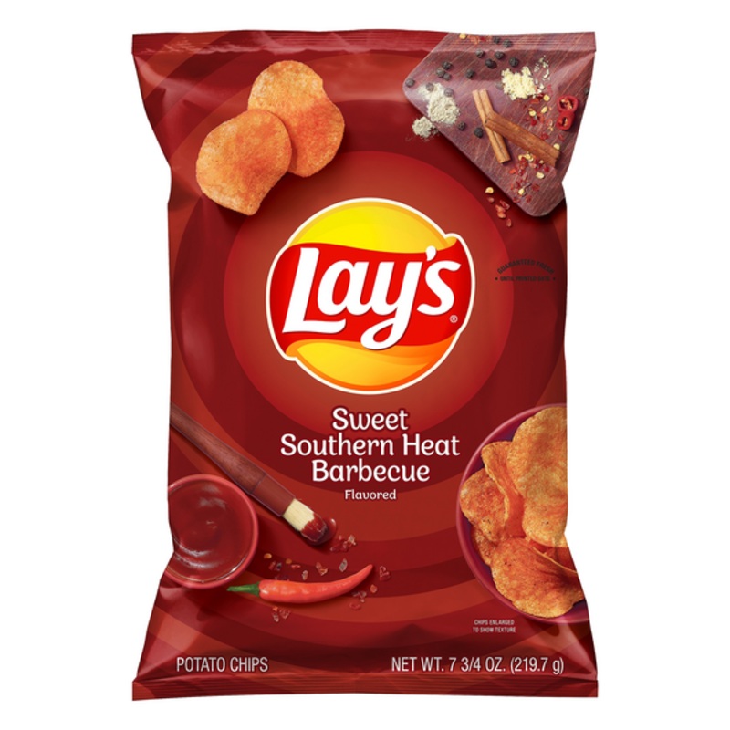 Lay's Sweet Southern Heat Barbecue Flavored Potato Chips 74.4g