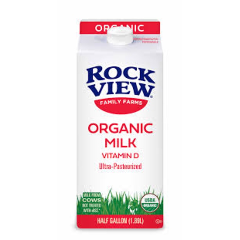 Rock View Organic Milk Half Galon