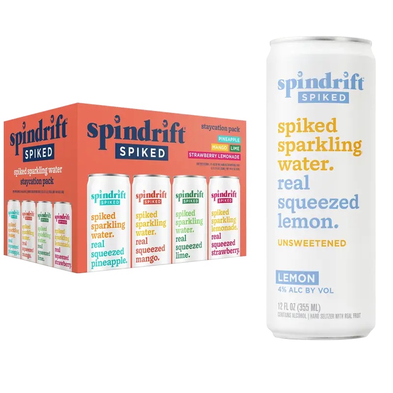 Spiked Spindrift Staycation 12oz 12 Pack Can