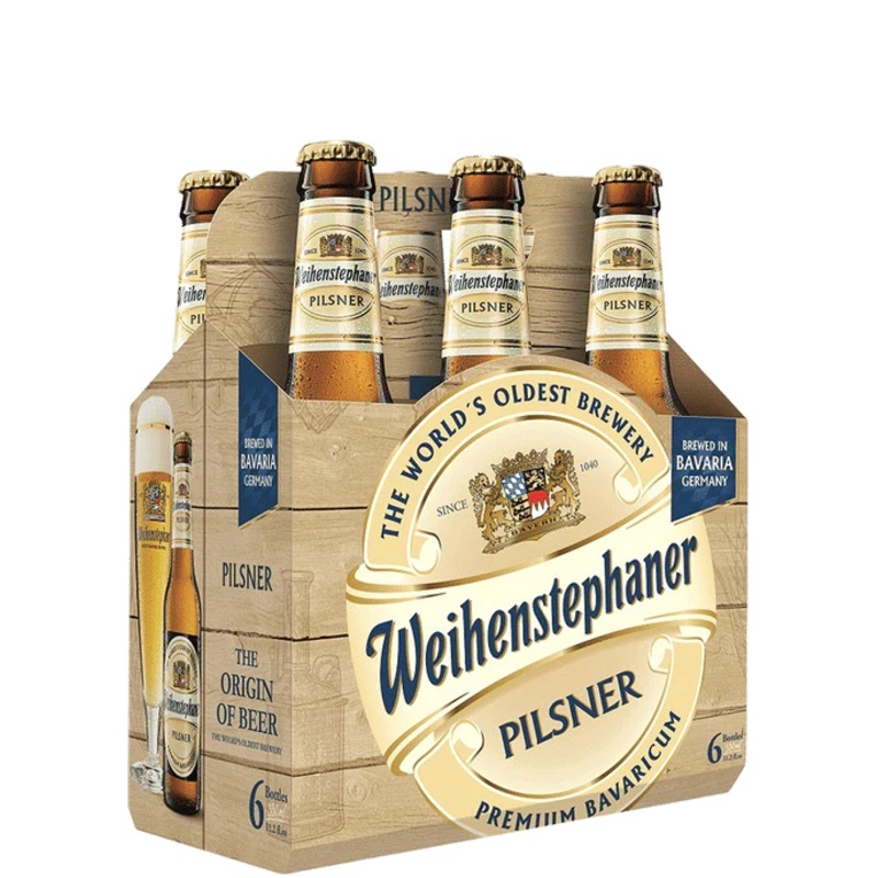 Weihenstephaner Pilsner 11.2oz 6 Pack Bottles (alc.5.1%)