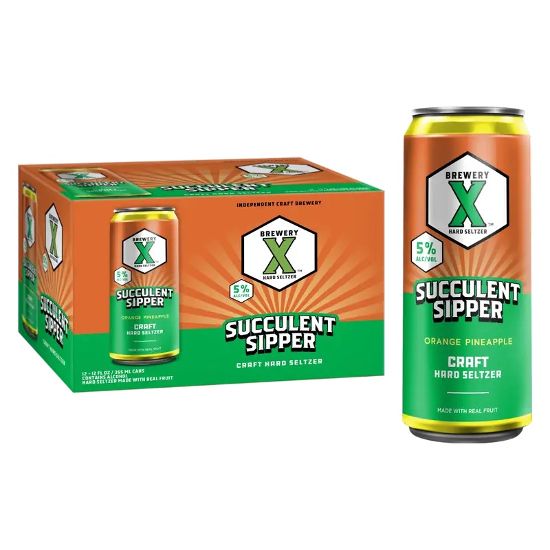Brewery X Succulent Sipper Orange Pineapple 12 Pack Cans