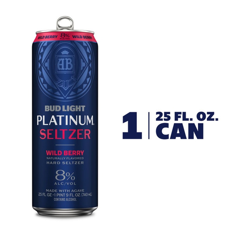 Budlight Platinum Seltzer Wild Berry 24oz