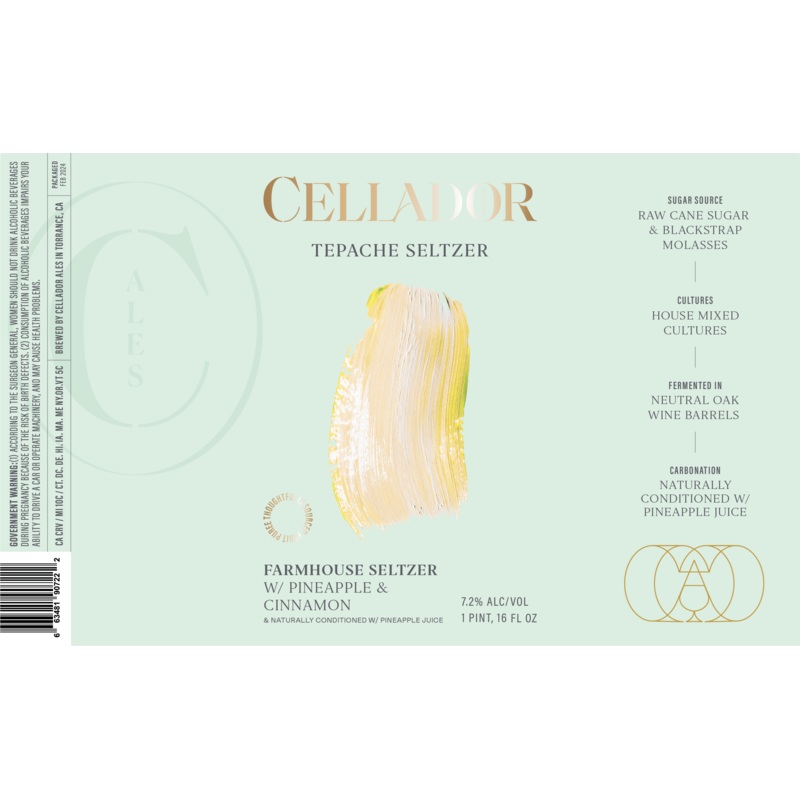 Cellador Tepache Seltzer 16oz 4pack Cans
