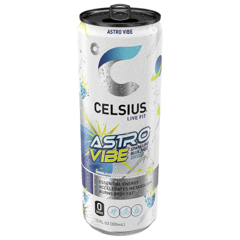 Celsius Astro Vibe Sprakling Blue Razz 12oz