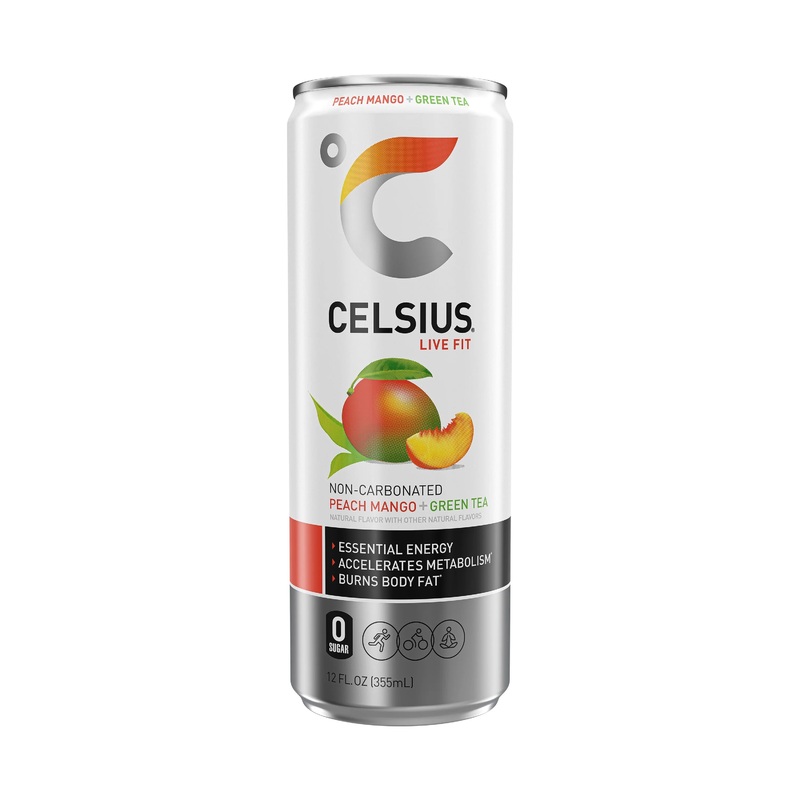 Celsius Fizz Free Peach Mango +green Tea 12oz