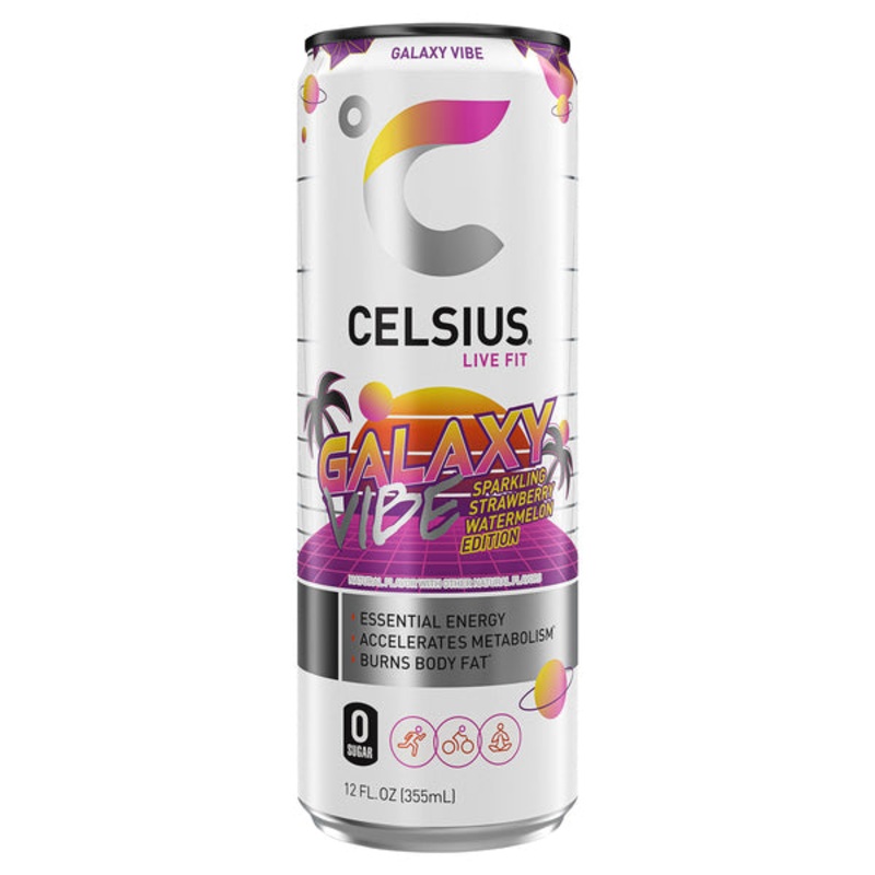 Celsius Glaxy Sparkling Strawebeery Watermelon 12oz
