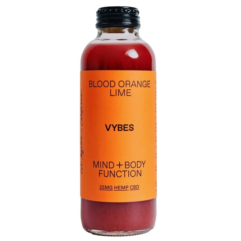 Vybes Blood Orange NA Kombucha 14oz Bottle