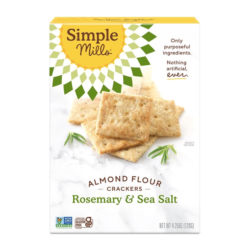 SIMPLE MILLS Almond Flour & Rosemary Seasalt Crackers