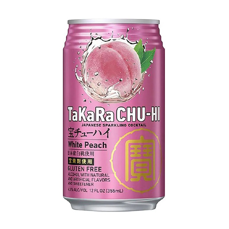 TaKaRa CHU-HI white Peach 12oz 4pack Cans