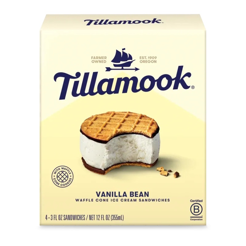 TILLAMOOK Vanilla Ice Cream Sandwich