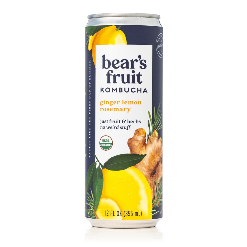 BEAR'S FRUIT Ginger Lemon Rosemary Kombucha