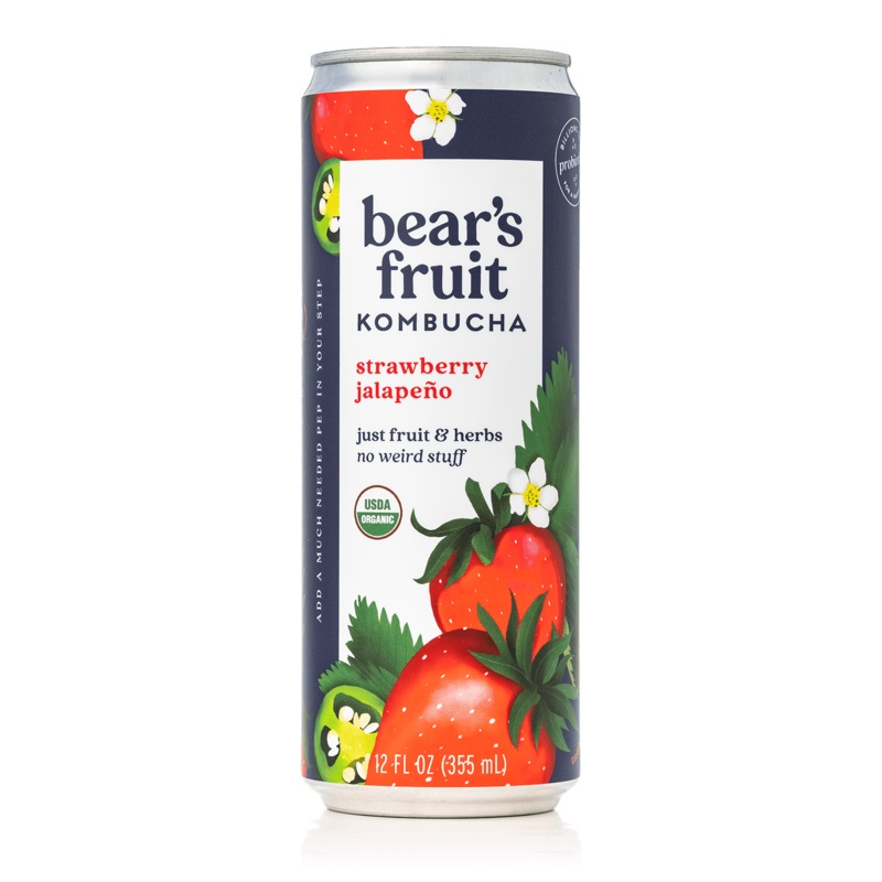 BEAR'S FRUIT Strawberry Jalapeo Kombucha