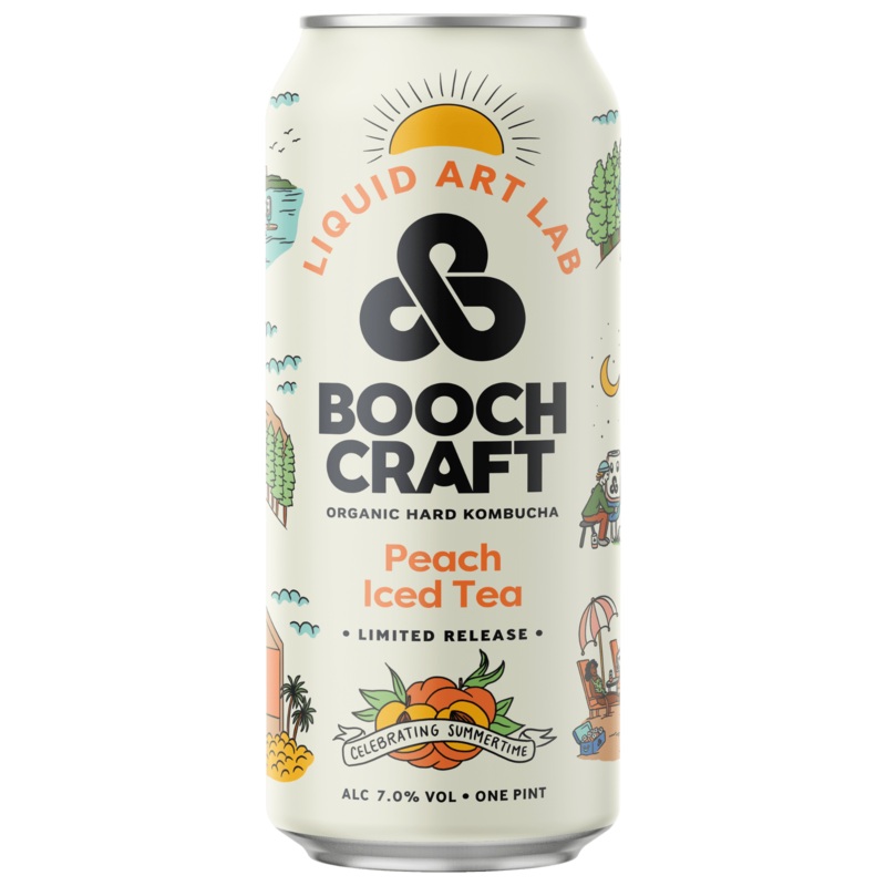 BOOCHCRAFT Hard Kombucha Peach Iced Tea