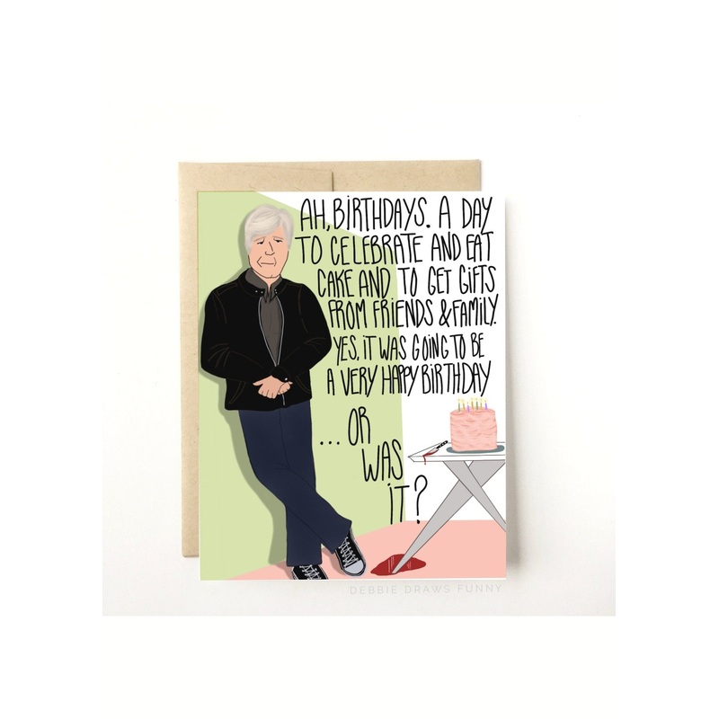 DEBBIE DRAWS FUNNY Keith Morrison Birthday Card