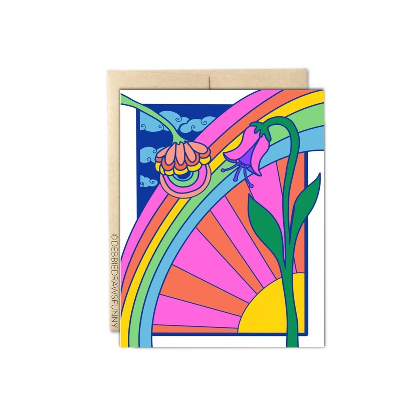 DEBBIE DRAWS FUNNY Rainbow Pride Card