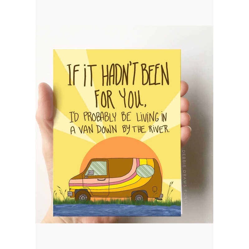 DEBBIE DRAWS FUNNY Van Friendship Card