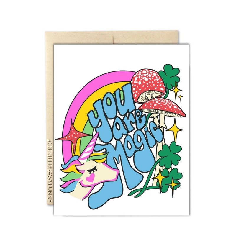 DEBBIE DRAWS FUNNY "You Are Magic" Valentine's Card