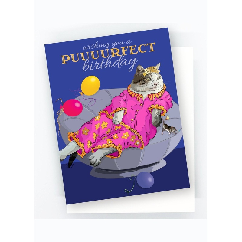FAIRE Cat & Mouse "Purrfect" Birthday Card