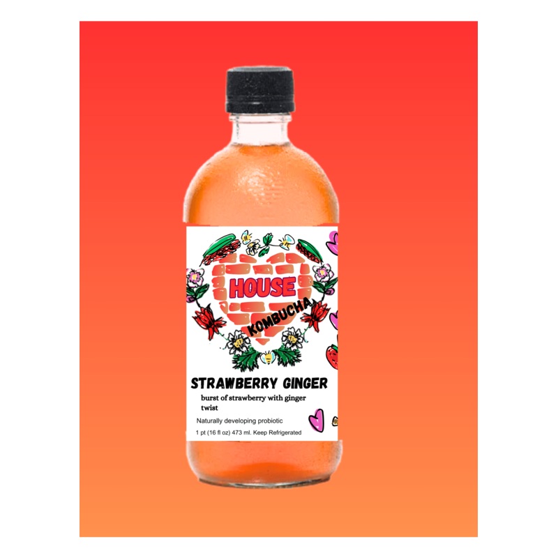 HOUSE KOMBUCHA Strawberry Ginger