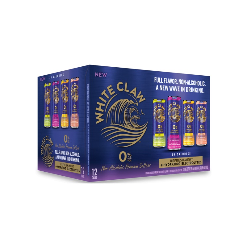 WHITE CLAW Non-Alcoholic Seltzer 12 Pack