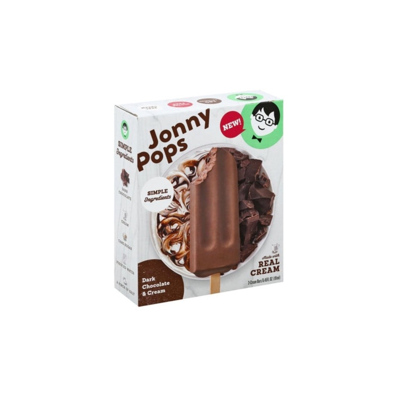 JONNYPOPS Dark Chocolate Ice Cream Bars
