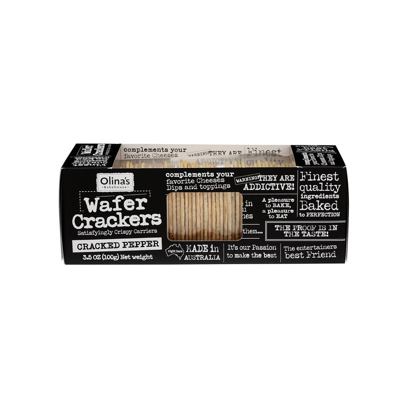 OLINA'S Cracked Pepper Wafer Crackers