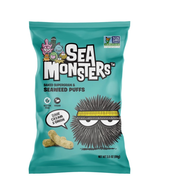 SEA MONSTERS Seaweed Puffs Sour Cream & Onion