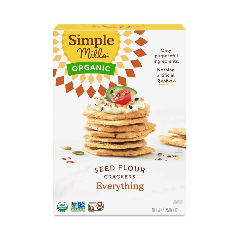 SIMPLE MILLS Organic Seed Flour Crackers Everything