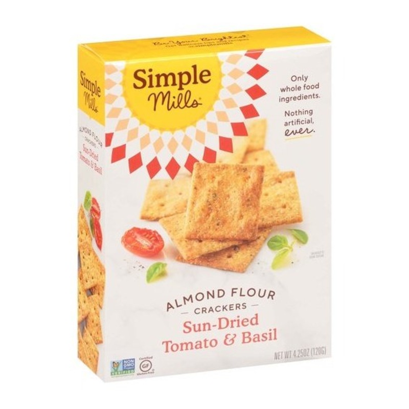 SIMPLE MILLS Sun Dried Tomato & Basil Almond Flour Crackers