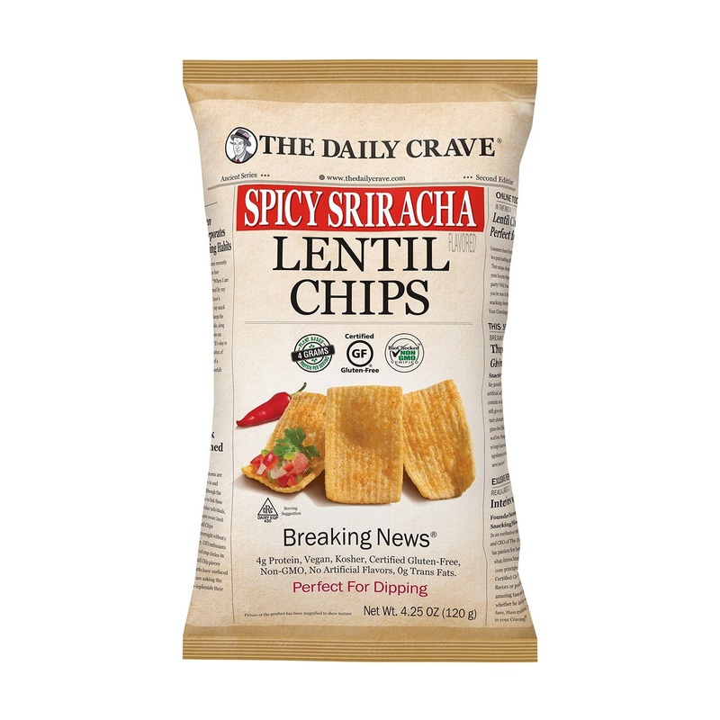 THE DAILY CRAVE Spicy Sriracha Lentil Chips