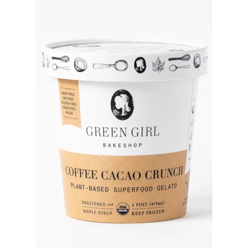 GREEN GIRL BAKESHOP Coffee Cacao Crunch Pint