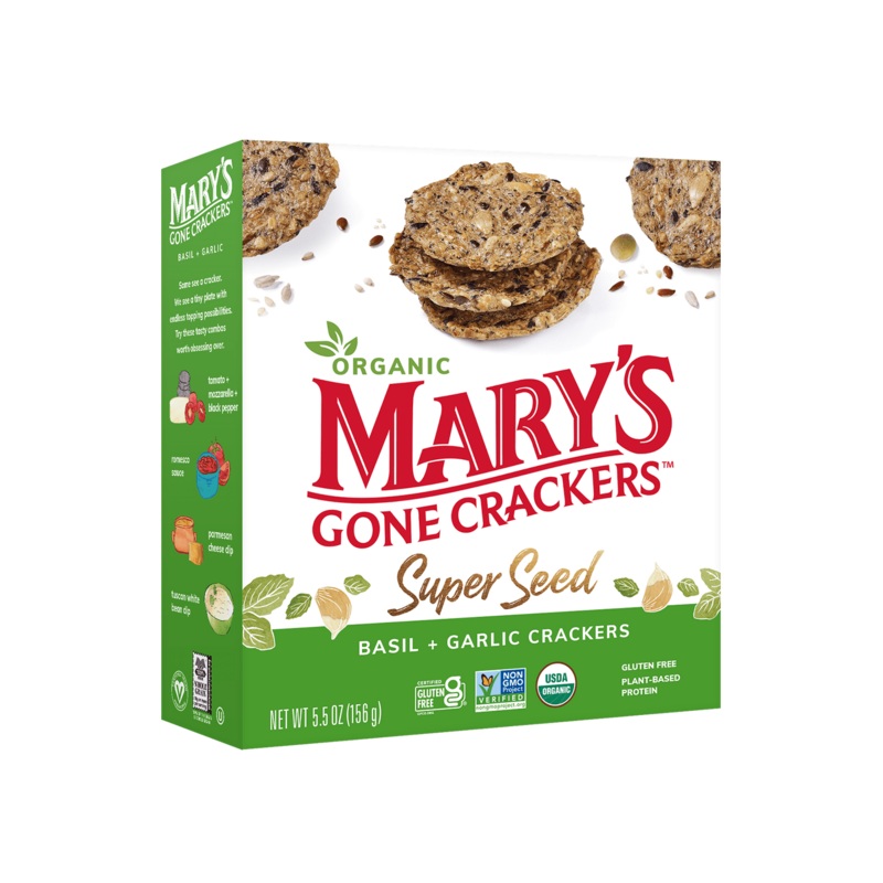 MARY'S GONE CRACKERS Super Seed Basil & Garlic Crackers