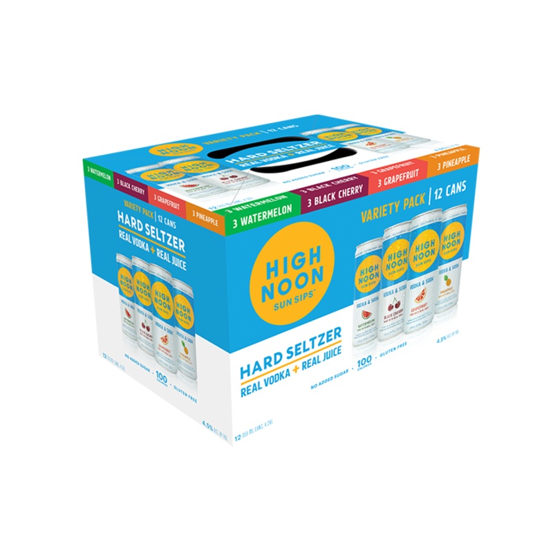 High Noon Sun Sips Hard Seltzer Variety Pack 12oz 12 Pack Can