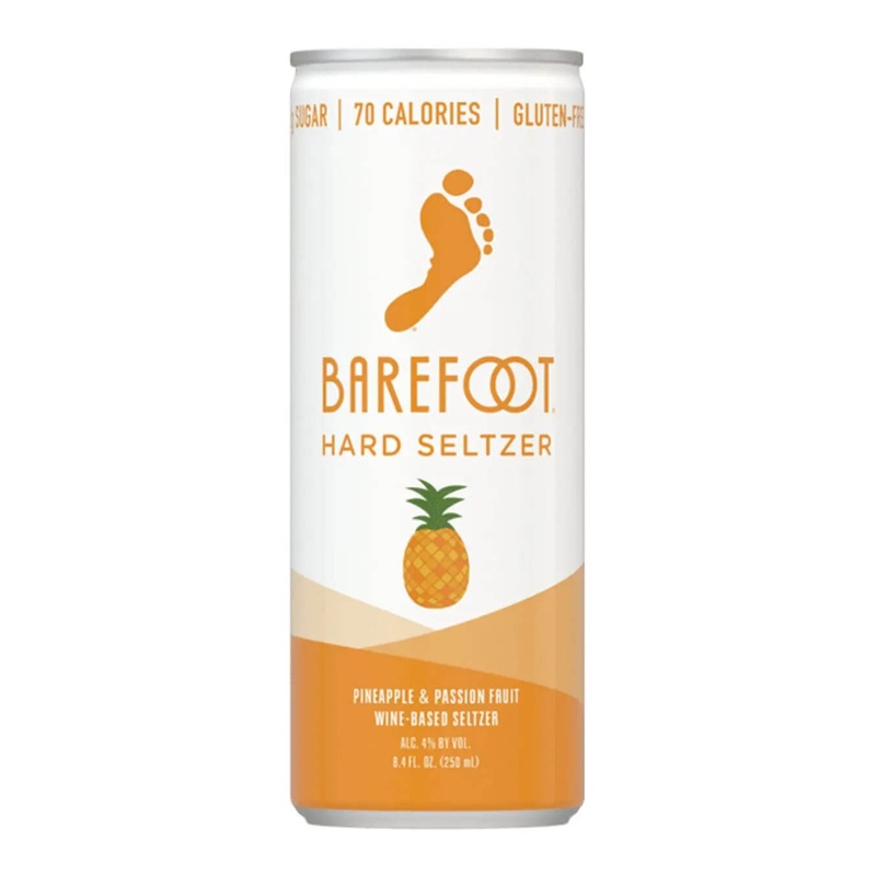 Barefoot Pineapple & Passion Fruit Hard Seltzer Can, 250 ml